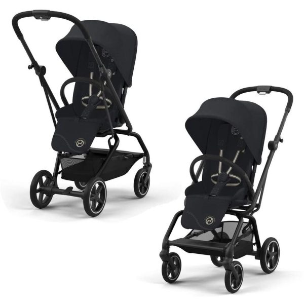 Прогулочная коляска Cybex Eezy S Twist+2 цвет Magic Black шасси Black