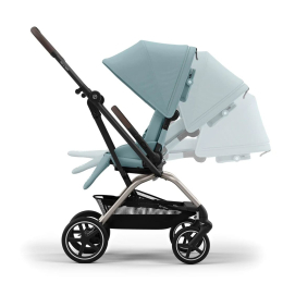 Прогулочная коляска Cybex Eezy S Twist+2 цвет Stormy Blue шасси Taupe