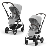 Прогулочная коляска Cybex Eezy S Twist+2 цвет Fog Grey шасси Silver