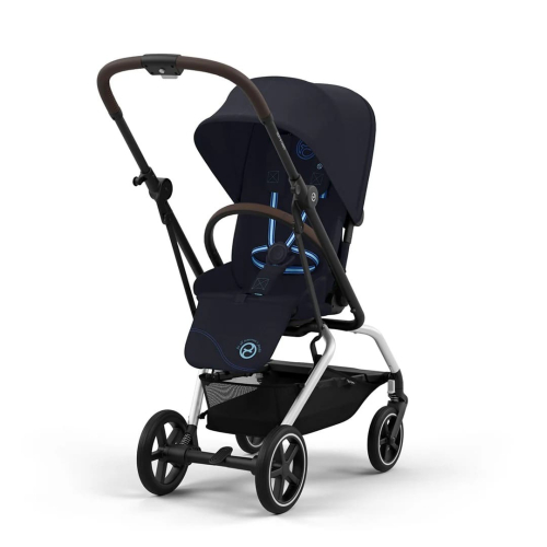 Прогулочная коляска Cybex Eezy S Twist+2 цвет Dark Blue шасси Silver