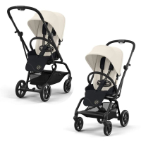 Прогулочная коляска Cybex Eezy S Twist+2 цвет Canvas White шасси Black