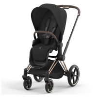 Прогулочная коляска Cybex Priam цвет Sepia Black шасси Rosegold