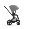 Прогулочная коляска Cybex Priam цвет Mirage Grey шасси Matt Black