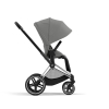 Прогулочная коляска Cybex Priam цвет Mirage Grey шасси Chrome с черными деталями