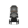 Прогулочная коляска Cybex Priam цвет Mirage Grey шасси Chrome с коричневыми деталями