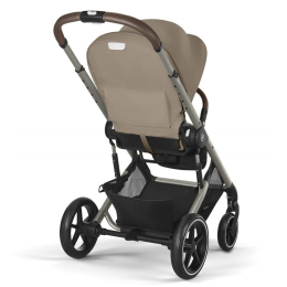 Прогулочная коляска Cybex Balios S Lux 2025 Almond Beige шасси Taupe + Дождевик