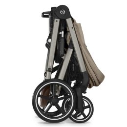 Прогулочная коляска Cybex Balios S Lux 2025 Almond Beige шасси Taupe + Дождевик