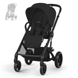 Прогулочная коляска Cybex Balios S Lux 2025 Moon Black шасси Black + Дождевик