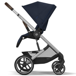 Прогулочная коляска Cybex Balios S Lux 2025 Ocean Blue шасси Silver + Дождевик