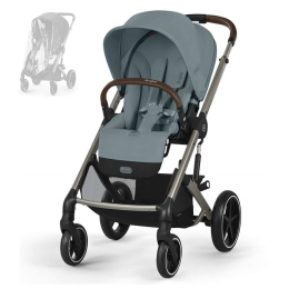 Прогулочная коляска Cybex Balios S Lux 2025 Stormy Blue шасси Taupe + Дождевик