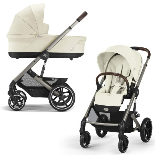 Коляска 2 в 1 Cybex Balios S Lux 2025 Seashell Beige шасси Taupe