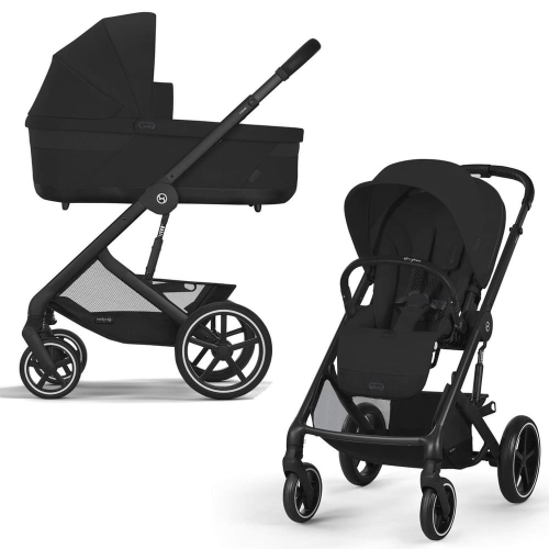 Коляска 2 в 1 Cybex Balios S Lux 2025 Moon Black шасси Black