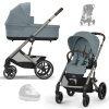 Коляска 2 в 1 Cybex Balios S Lux 2025 Stormy Blue шасси Taupe + 2 дождевика
