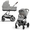 Коляска 2 в 1 Cybex Balios S Lux 2025 Stone Grey шасси Silver