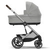 Коляска 2 в 1 Cybex Balios S Lux 2025 Stone Grey шасси Silver