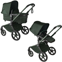 Коляска 2 в 1 Bugaboo Fox 5 NOIR Limited Edition цвет Midnight Green