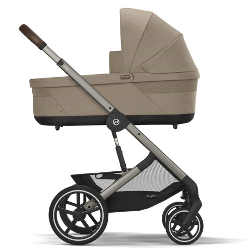 Коляска 3 в 1 Cybex Balios S Lux 2025 цвет Almond Beige шасси Taupe