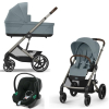 Коляска 3 в 1 Cybex Balios S Lux 2025 цвет Stormy Blue шасси Taupe