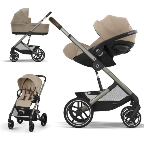 Коляска 3 в 1 Cybex Balios S Lux 2025 цвет Almond Beige + Автокресло Cloud G Plus