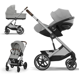 Коляска 3 в 1 Cybex Balios S Lux 2025 цвет Stone Grey + Автокресло Cloud G Plus