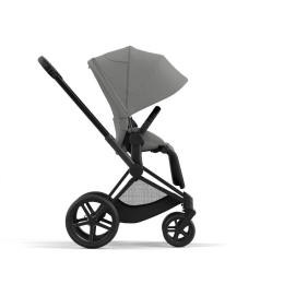 Коляска 3 в 1 Cybex Priam 4 цвет Mirage Grey шасси Matt Black + Автокресло Cybex Cloud T Plus цвет Mirage Grey
