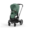 Коляска 3 в 1 Cybex Priam 4 цвет Leaf Green шасси Matt Black + Автокресло Cybex Cloud T Plus цвет Leaf Green