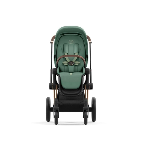 Коляска 3 в 1 Cybex Priam 4 цвет Leaf Green шасси Rosegold + Автокресло Cybex Cloud T Plus цвет Leaf Green