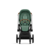 Коляска 3 в 1 Cybex Priam 4 цвет Leaf Green шасси Chrome с коричневыми ручками + Автокресло Cybex Cloud T Plus цвет Leaf Green