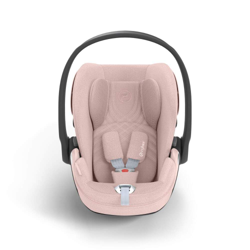 Коляска 3 в 1 Cybex Priam 4 цвет Peach Pink шасси Chrome с коричневой ручкой + Автокресло Cybex Cloud T Plus цвет Peach Pink