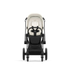 Коляска 3 в 1 Cybex Priam 4 цвет Off White шасси Chrome с черной ручкой + Автокресло Cybex Cloud T Plus цвет Platinum White