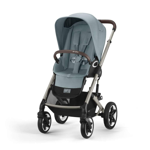 Прогулочная коляска Cybex Talos S Lux 2025 цвет Stormy Blue шасси Taupe