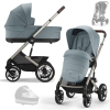 Коляска 2 в 1 Cybex Talos S Lux 2025 цвет Stormy Blue шасси Taupe + 2 дождевика