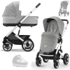 Коляска 2 в 1 Cybex Talos S Lux 2025 цвет Stone Grey шасси Silver + 2 дождевика