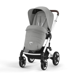 Коляска 2 в 1 Cybex Talos S Lux 2025 цвет Stone Grey шасси Silver + 2 дождевика