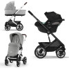 Коляска 3 в 1 Cybex Talos S Lux 2025 цвет Stone Grey шасси Silver + Автокресло Aton