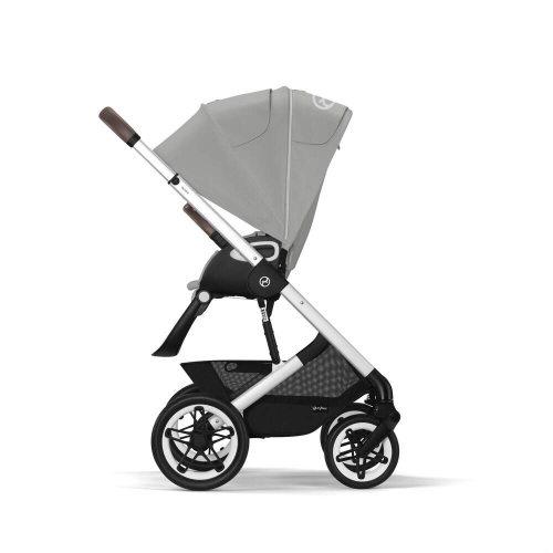 Коляска 3 в 1 Cybex Talos S Lux 2025 цвет Stone Grey шасси Silver + Автокресло Aton