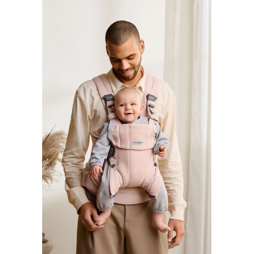 Эргорюкзак BabyBjorn Harmony Woven Mélange Light pink (Светло-розовый)