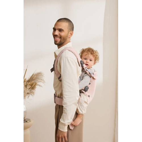 Эргорюкзак BabyBjorn Harmony Woven Mélange Light pink (Светло-розовый)