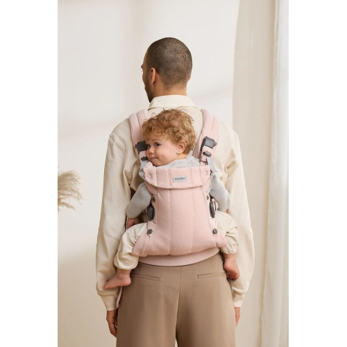 Эргорюкзак BabyBjorn Harmony Woven Mélange Light pink (Светло-розовый)