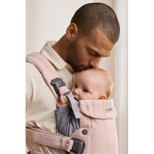 Эргорюкзак BabyBjorn Harmony Woven Mélange Light pink (Светло-розовый)