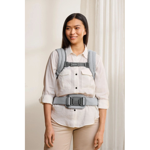 Эргорюкзак BabyBjorn Harmony Woven Mélange Light gray (Светло-серый)