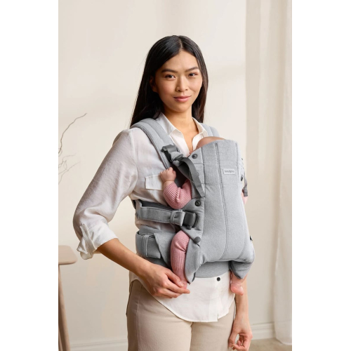 Эргорюкзак BabyBjorn Harmony Woven Mélange Light gray (Светло-серый)