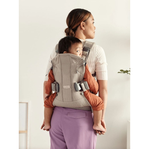 Эргорюкзак BabyBjorn One Air 3D Mesh Gray beige (Бежевый)