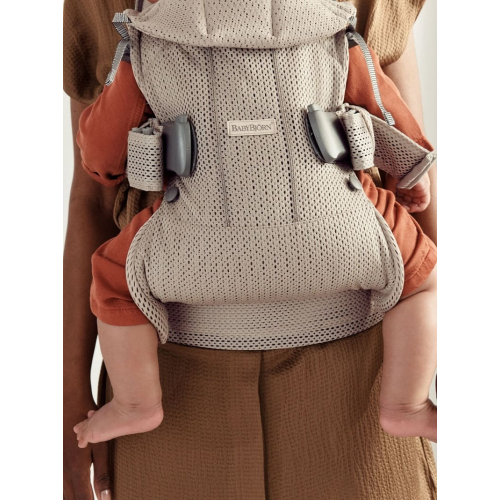 Эргорюкзак BabyBjorn One Air 3D Mesh Gray beige (Бежевый)