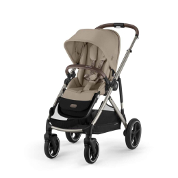 Коляска 2 в 1 Cybex Gazelle S 2025 цвет Almond Beige шасси Taupe