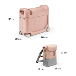 Чемодан с рюкзаком Stokke JetKids 2025 цвет Midnight Grey (Полночно - серый)