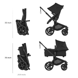 Коляска 2 в 1 Bugaboo Fox 5 Renew цвет Deep indigo шасси Black