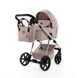 Коляска 2 в 1 Adamex Delta Nature DN-2-ROSE (Розовая ткань-розовая рама)