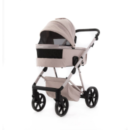 Коляска 2 в 1 Adamex Delta Nature DN-2-ROSE (Розовая ткань-розовая рама)