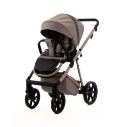 Коляска 3 в 1 Adamex Delta Nature DN-4 Cappuccino (Бежевый цвет-бежевая рама)